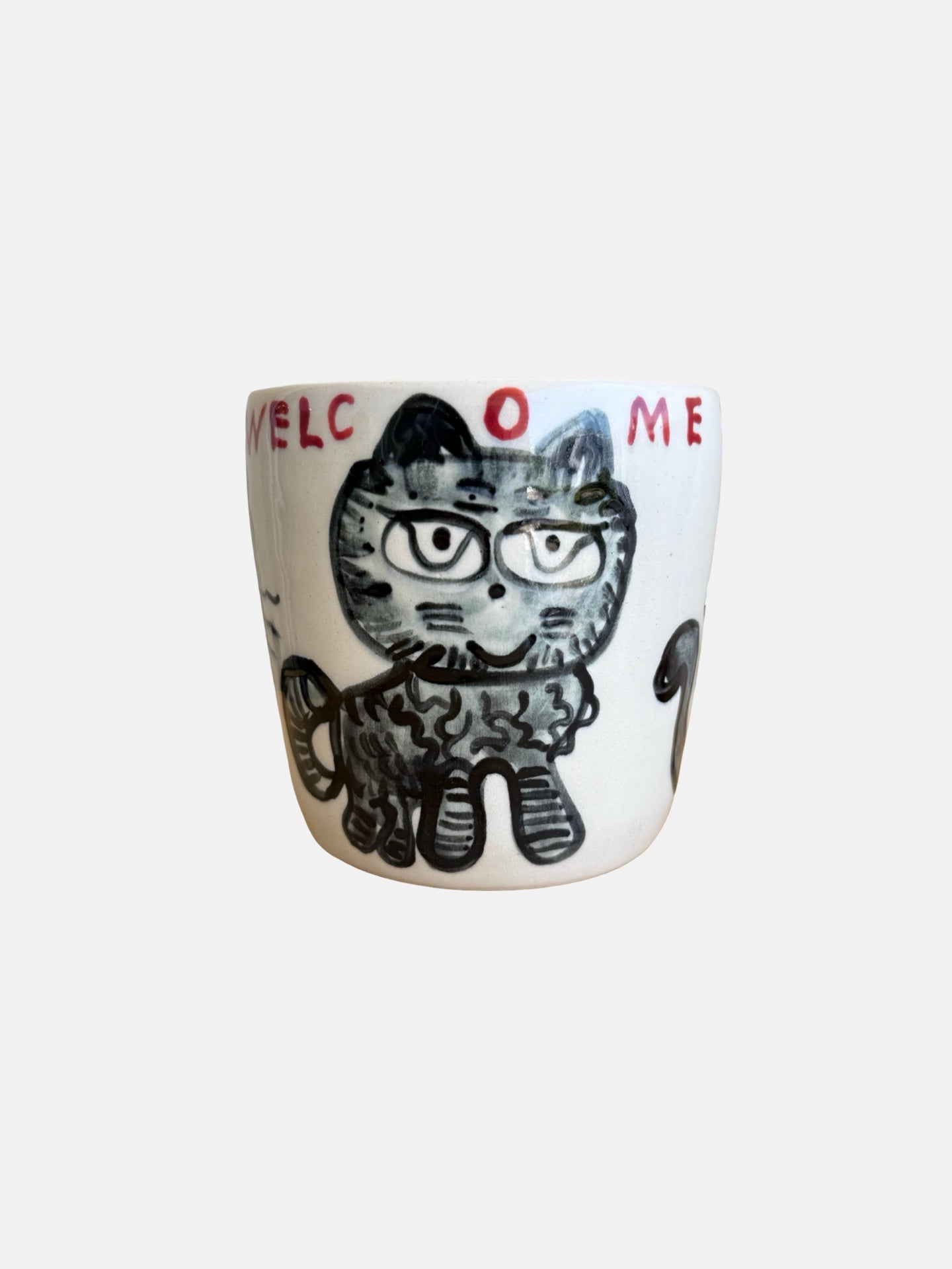 Hand-Painted Cat Mug