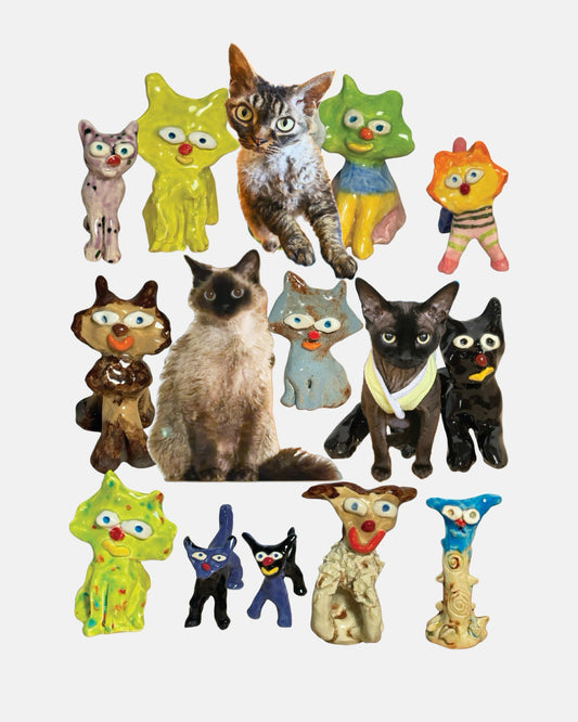 Rainbow Cat Sculpture