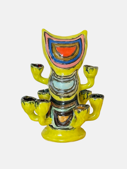 Hand-built Cat Candle Holder