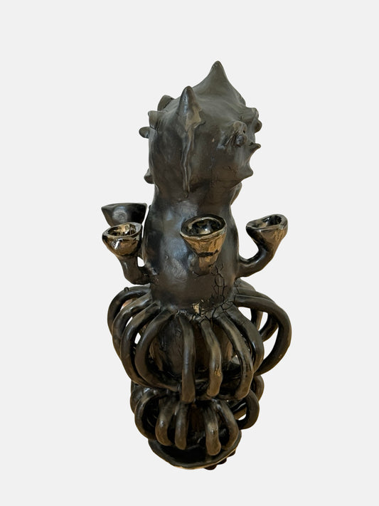 Hand-built Cat Candle Holder